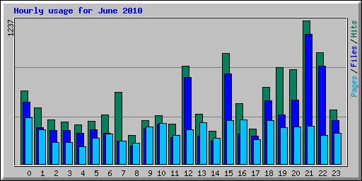 Hourly usage for June 2010