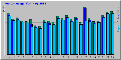 Hourly usage for May 2013