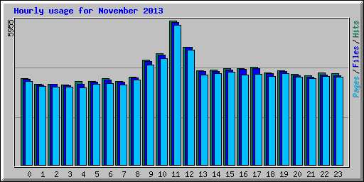 Hourly usage for November 2013